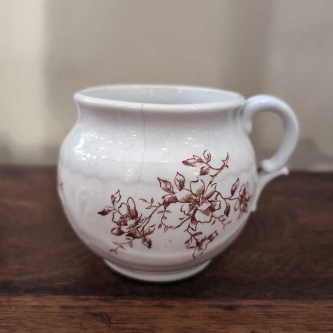 Antique Brown Transferware Cup 5x4