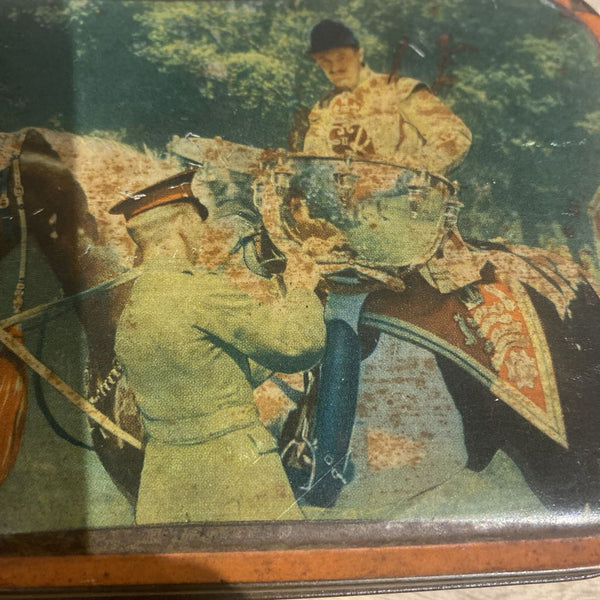 Vintage English Equestrian Tin 6" x 2"