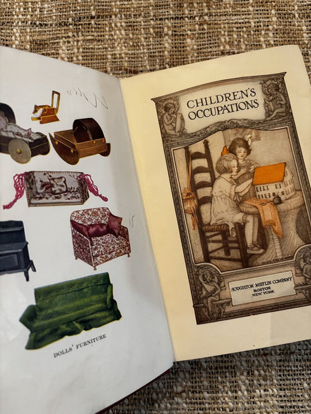 Antique 1920 Book: Children's Occupations