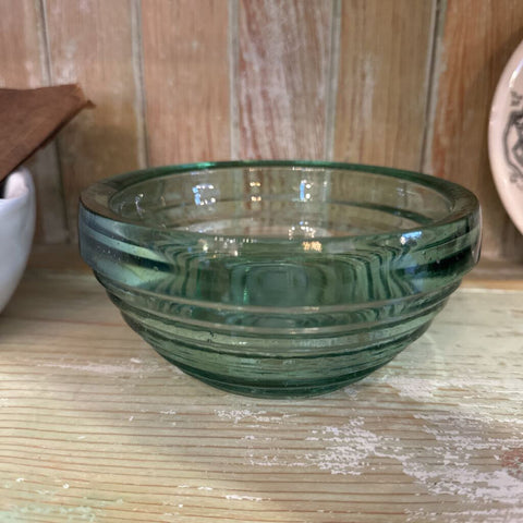 Depression Glass Art Deco Green Glass Bowl