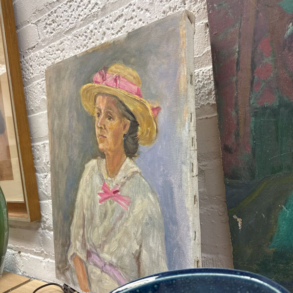 Moxie - Woman in Hat Portrait Painting - 16 x 20