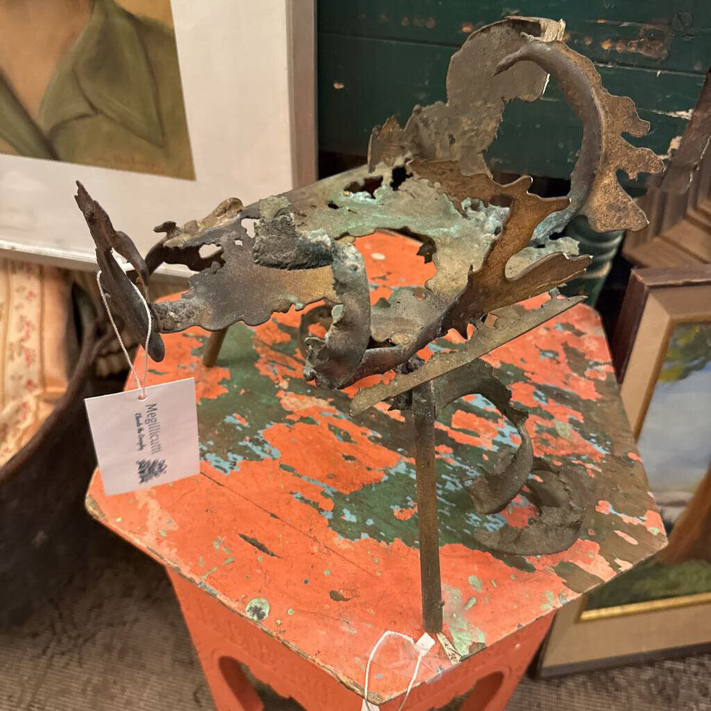 Copper mid century sculpture
