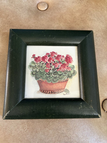 Watercolor Floral Print 6x6in