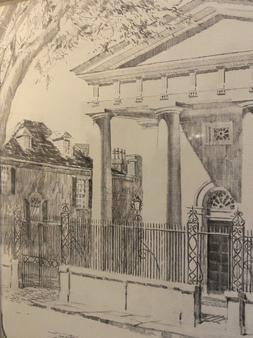 Vintage St. Phillips Church in North Carolina Artwork 15" x 19"
