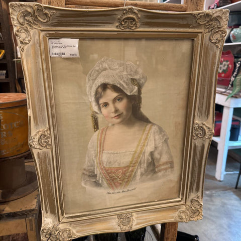 Vintage portrait Miss Christie Mac Donald on silk 16x20
