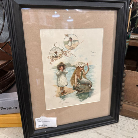 Vintage Mermaid Print 12x15