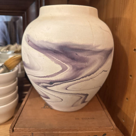 Purple Swirl Nemadji Vase