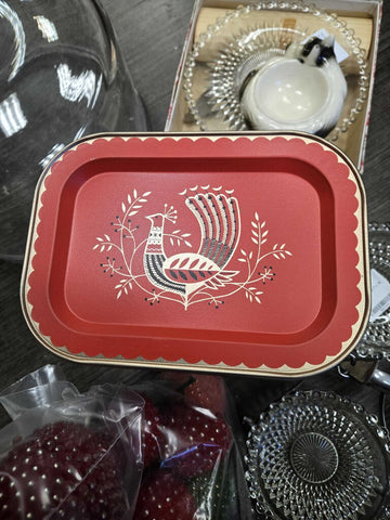 Pair of Peacock trays 5 x 7