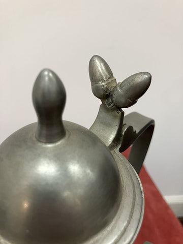 Vintage Pewter decanter w/ acorn motif