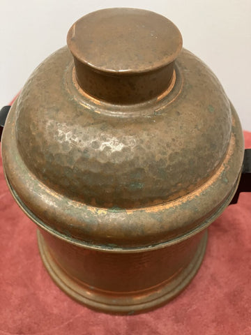 Vintage Copper humidor with black handles