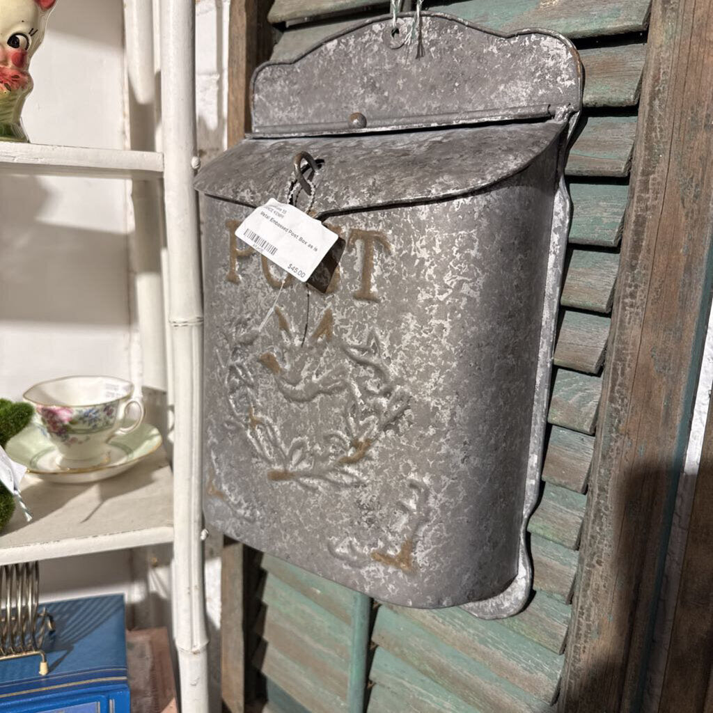 Metal Embossed Post Box as is