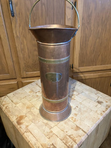 Vintage Copper Coal Scoop/Umbrella stand