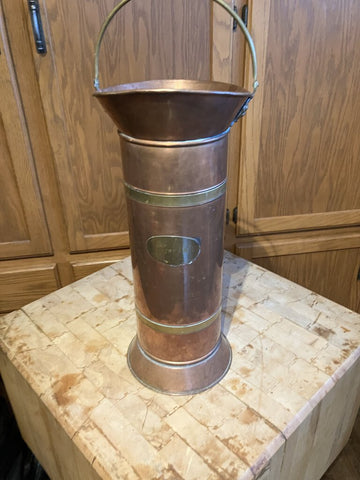 Vintage Copper Coal Scoop/Umbrella stand