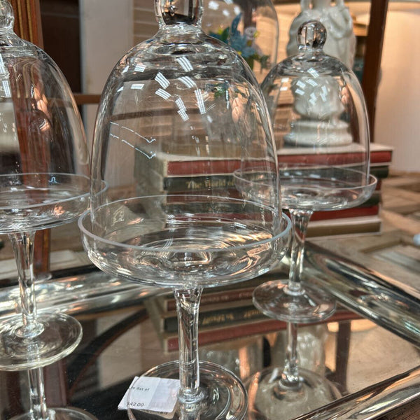 Small Domed Cake Stands Set of 3. 10"T