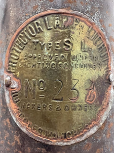 Antique Brass Miners Lamp By The Protector Lamp & Lighting Co Ltd