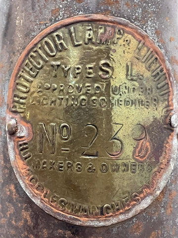 Antique Brass Miners Lamp By The Protector Lamp & Lighting Co Ltd