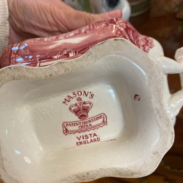 Vintage Mason's Red Transferware Ironstone