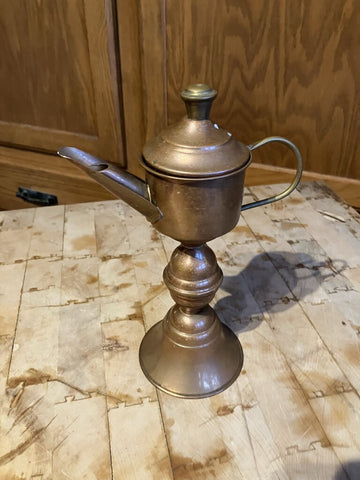 Antique copper Turkish coffee kettle