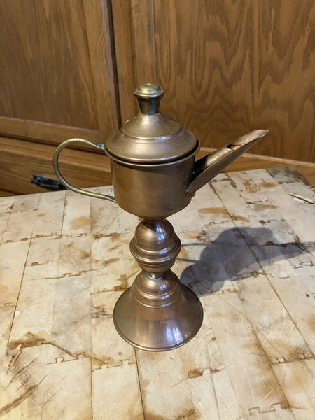 Antique copper Turkish coffee kettle