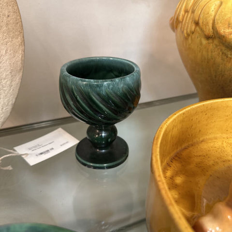 Hall green pedestal planter 3.5x5"