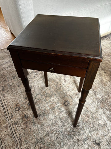 Antique Candle Table w/ Pull Tray 22H x 12W x 12D (in store PU)