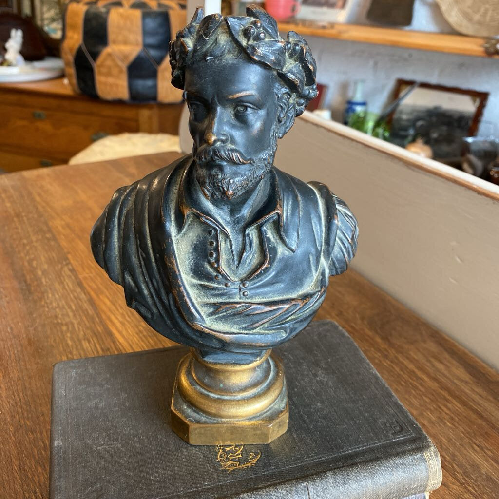 Vintage Italian Bronze Bust 8"h x 6"w