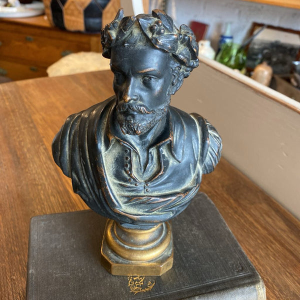 Vintage Italian Bronze Bust 8"h x 6"w