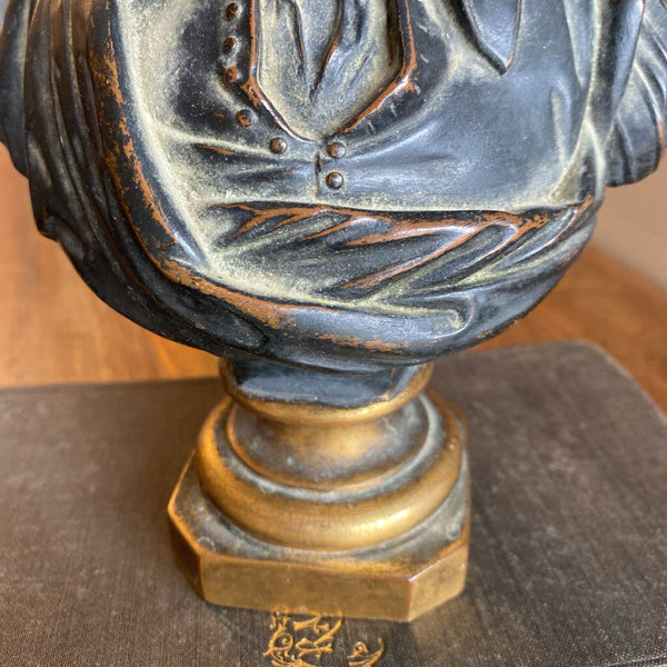 Vintage Italian Bronze Bust 8"h x 6"w