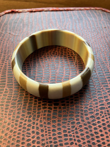Vintage striped Bakelite bracelet