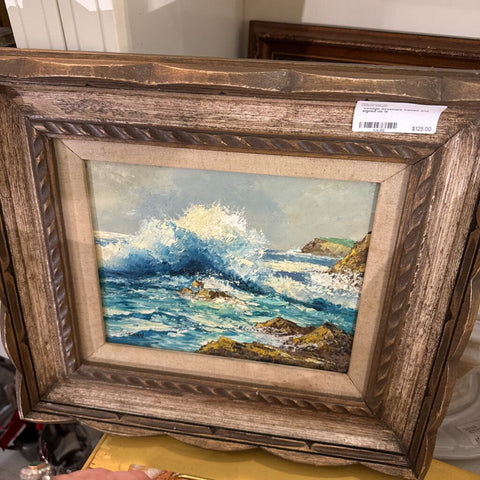 Vintage Seascape framed and signed as is