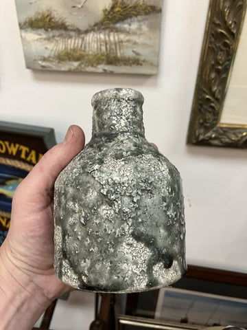 Rustic grey ceramic jar/planter