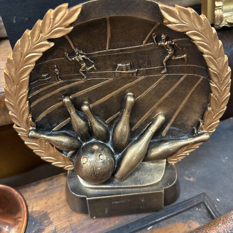 Vintage Bronze bowling rrophy