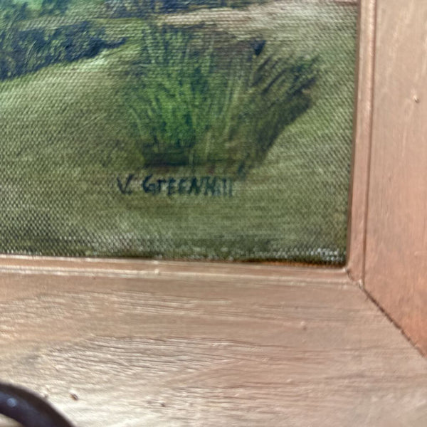 Vintage signed oil painting, southwest desert?