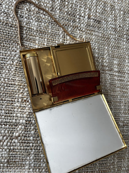 Vintage Cigarette/Makeup Handled Mini Purse *Mother of Pearl*