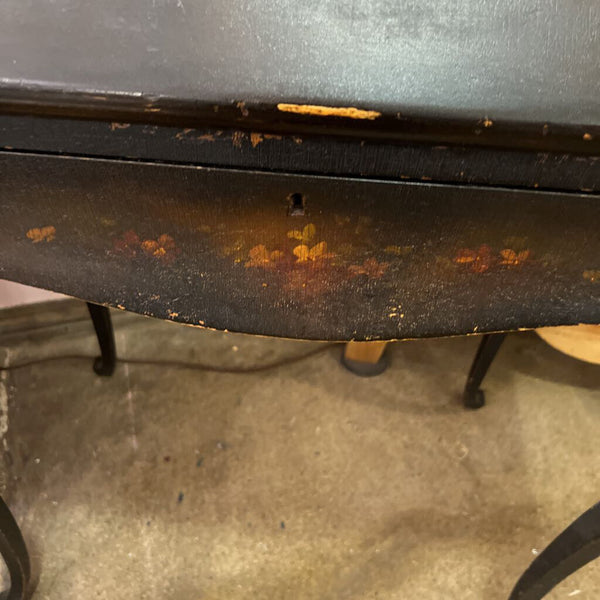 1890s drop front desk with hand painting on front