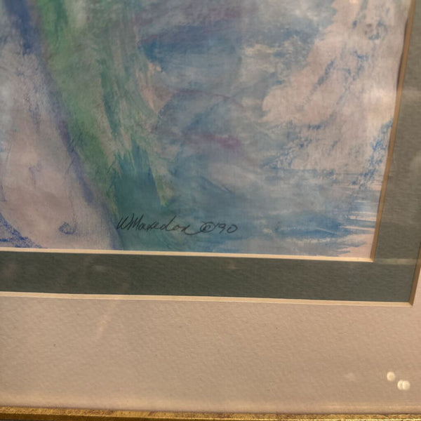 Framed Pastel Nude, Signed 26x31.5"