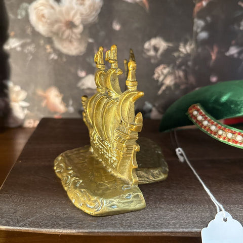 Ship brass bookends