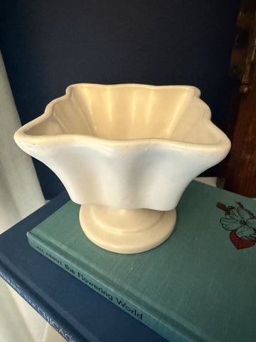 Square White Pottery 5" tall W1743