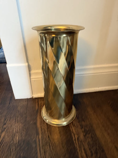 Brass Umbrella Stand 18"tall 8"diam W1709