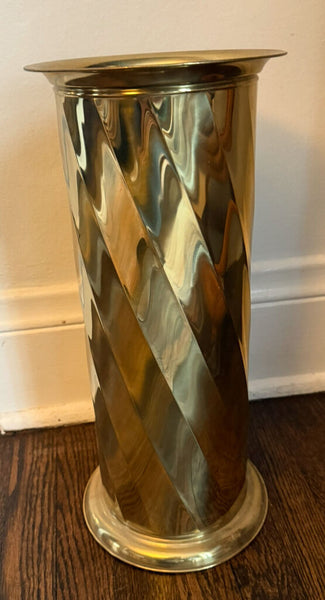 Brass Umbrella Stand 18"tall 8"diam W1709