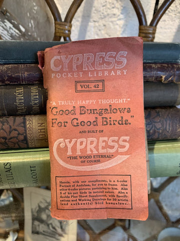 Cypress pocket library "Good Bungalows For Good Birds"~ 3.25" w x 5.5" l