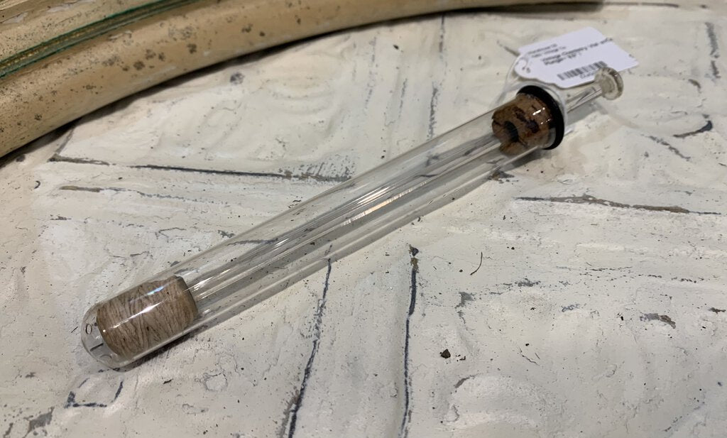 Vintage Chemistry Vial w/Cotton Plunger~ 8.5" l
