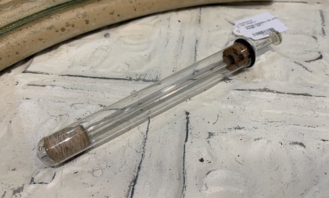 Vintage Chemistry Vial w/Cotton Plunger~ 8.5" l