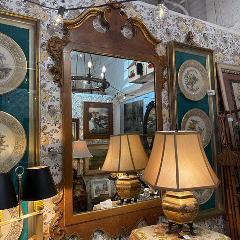 Vintage Wood Mirror 28x49