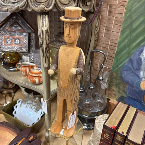 Moxie - Folk Art Wood Carved Man - 16"