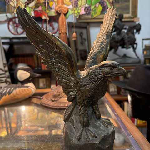 Vintage Brass Bald Eagle statue