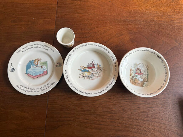 Set of 4 Beatrix Potter Wedgwood Dish Set W1749