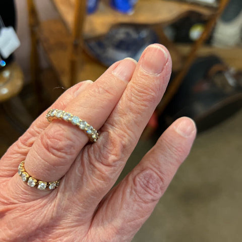 14K CZ eternity band ring