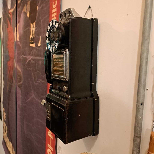Vtg. "Northern Electric" - (3) Slot Pay Telephone w/Enamel Face