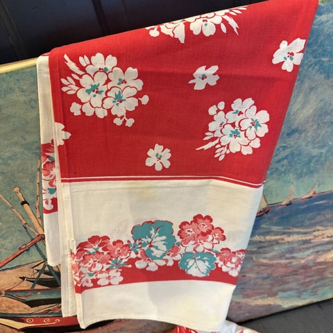 Vintage red tablecloth